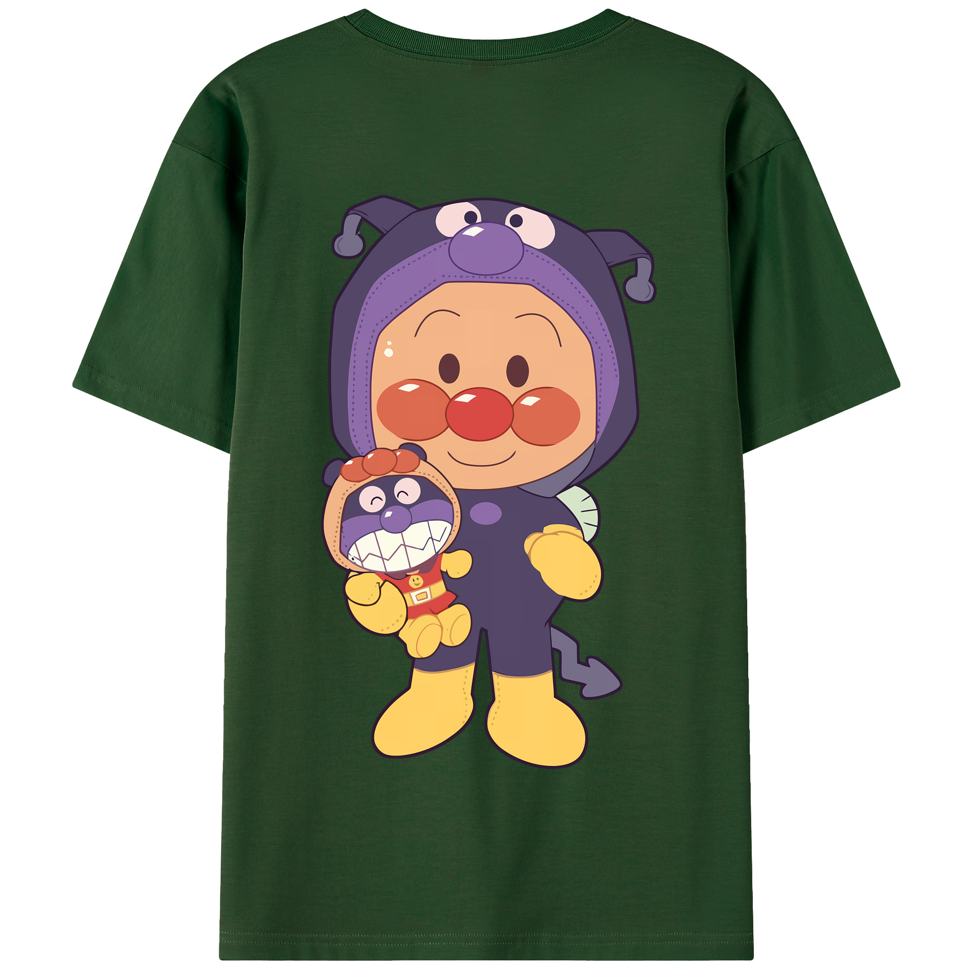 （画像用） アンパンマン Anpanman 綿100％半袖Tシャツ（背面プリント）